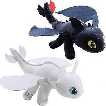 Toothless Dragon Plush Toys - Night Light Fury Stuffed Animal Figures for Children & Fans - Gift Set (2 Pack, 10'') 2025