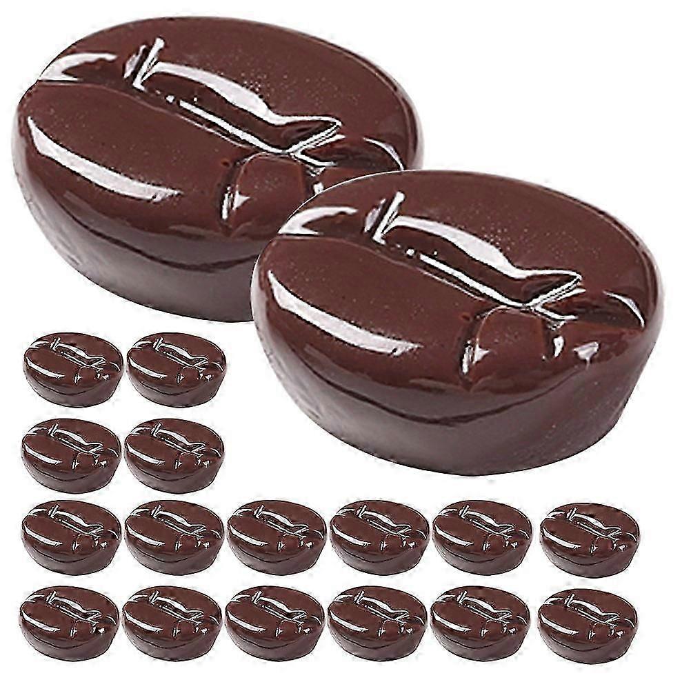 Resin Artificial Coffee Beans 20Pcs Set for Decor