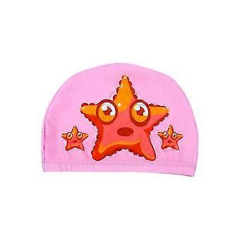 Swim Cap Swim Accessories Kids Swimming Hat Comcompatible withtable Swimming Cap Child 23X23CM pink