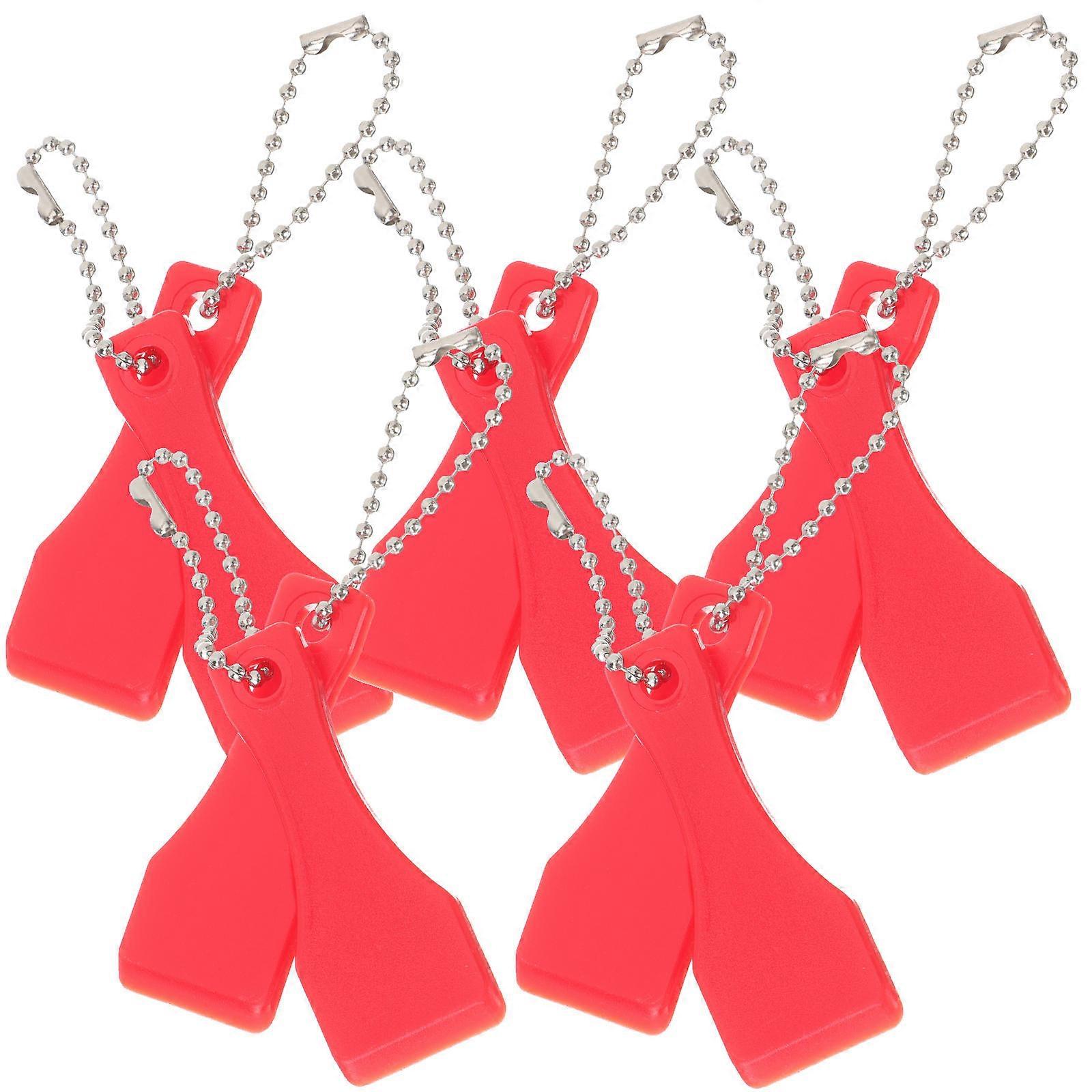 Red Keychain Tool for Ticket Scraping 10Pcs Durable Plastic