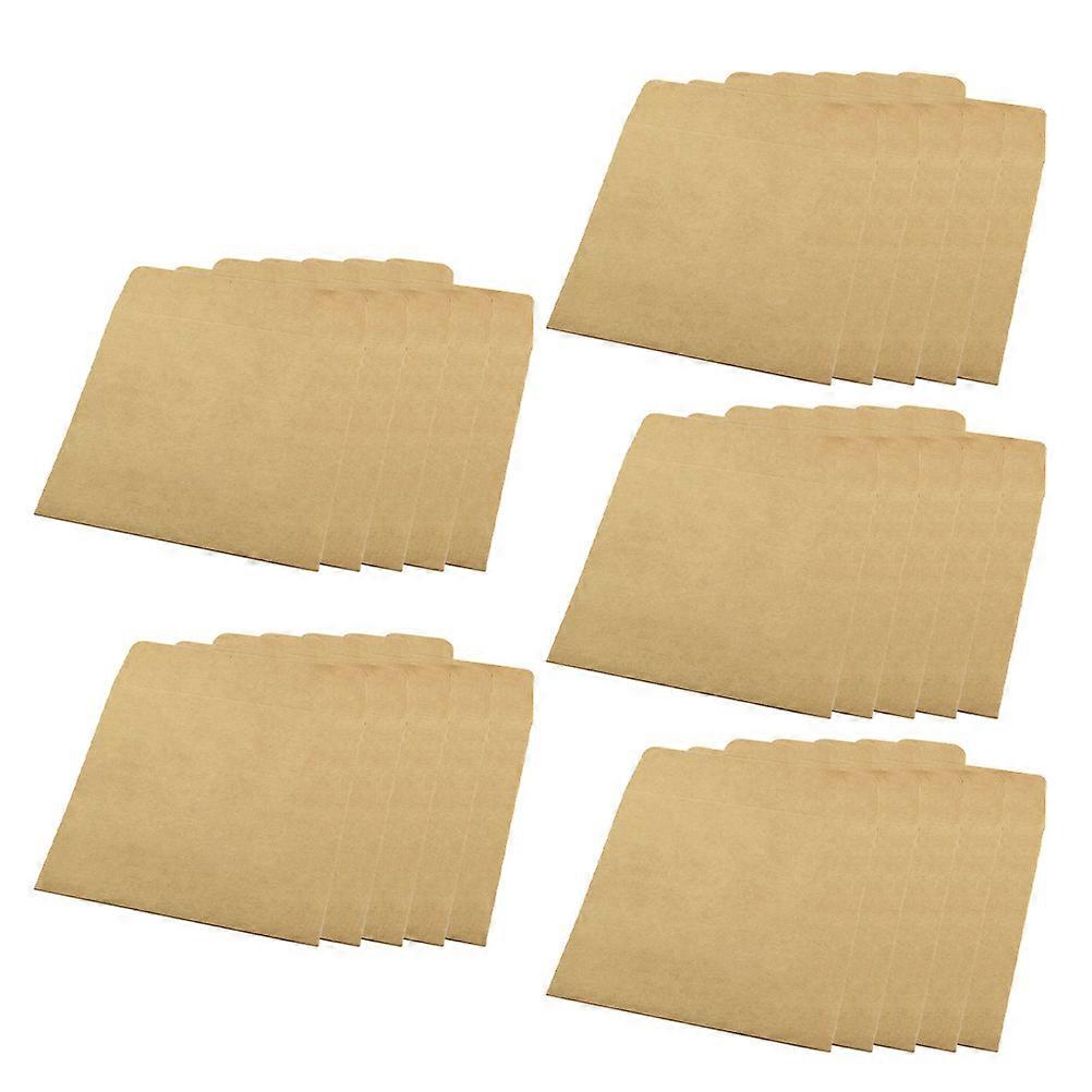 25Pcs Kraft CD Bags Household CD Covers Multi-function CD Envelopes Sealing CD Pockets
