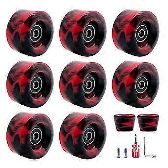 8 Pack LED Wheel Roller Skate Wheels with Bearings 32mm x 58mm Roller Skating AccessoriesHP