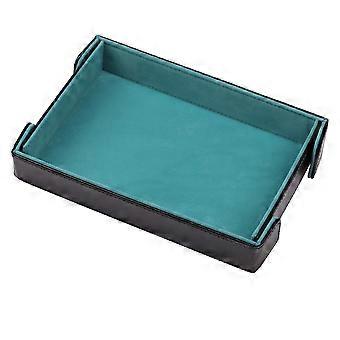 Magnetic Leather Storage Tray for Dice, Cutlery & Board Game - Foldable & Eco-Friendly Sky-Blue
