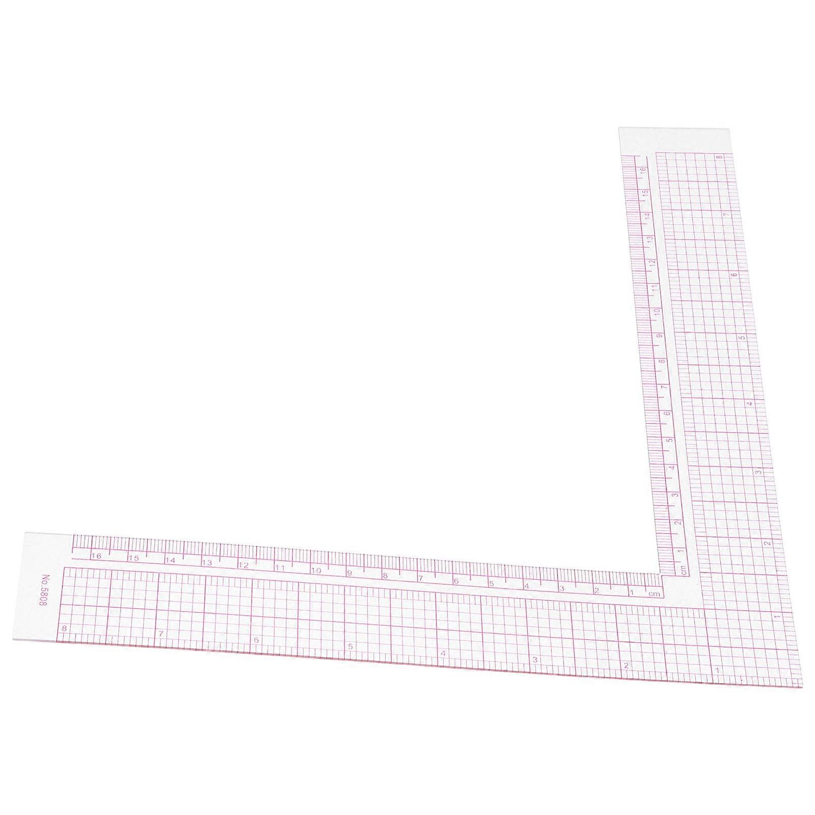 Practical Sewing Measuring Ruler Plastic L Square Curve Ruler Garment Making Tool