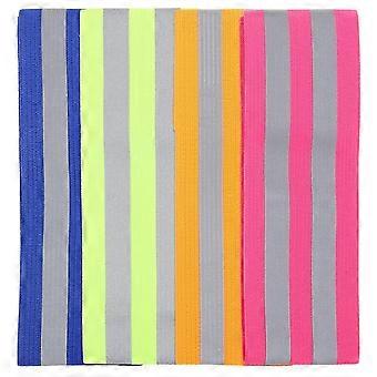 Pulseira refletora para corrida noturna, acessórios esportivos, pacote com 4 pares, design simples para adultos YTQ