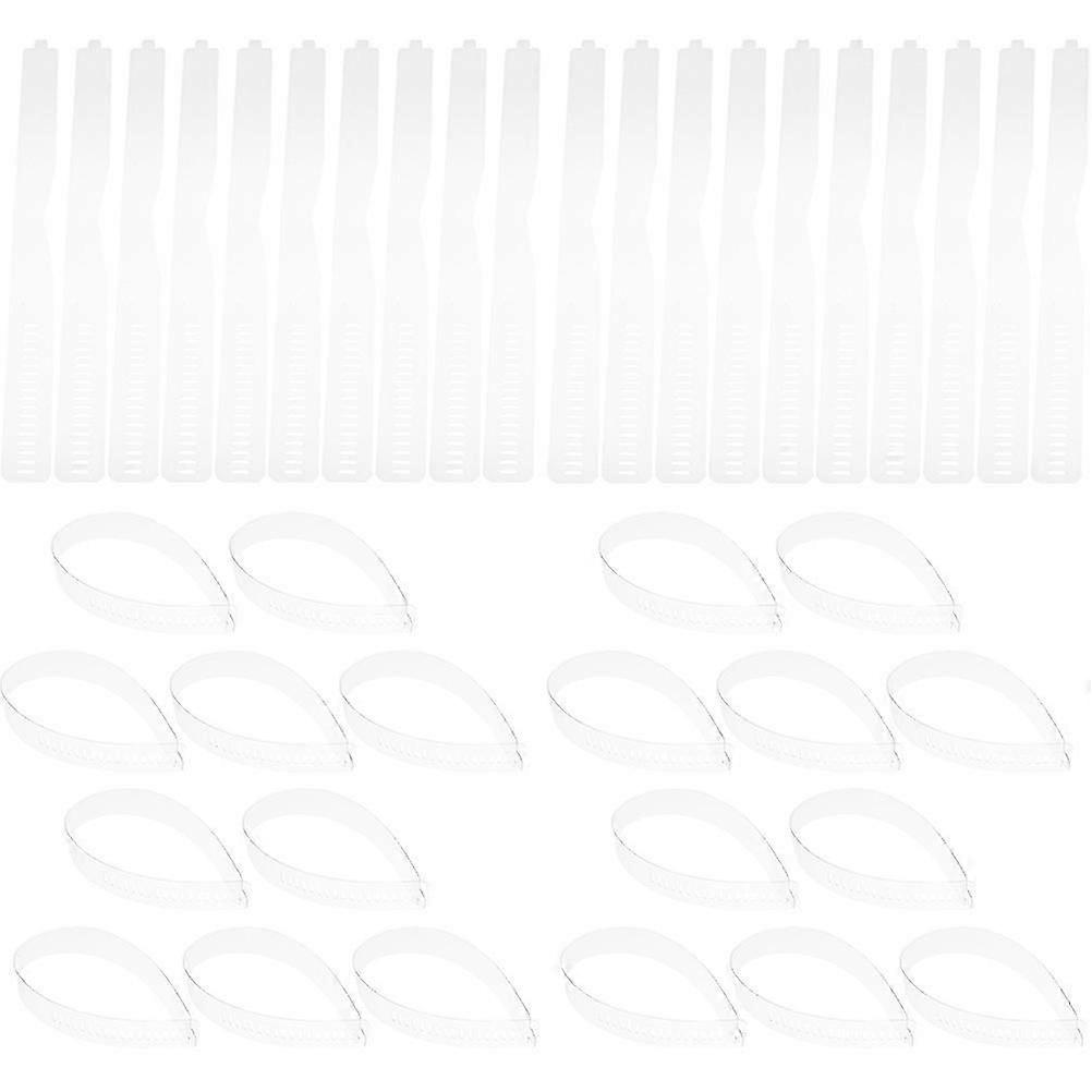 Plastic Collar Fixing Strips for Shirt Support 60Pcs Transparent