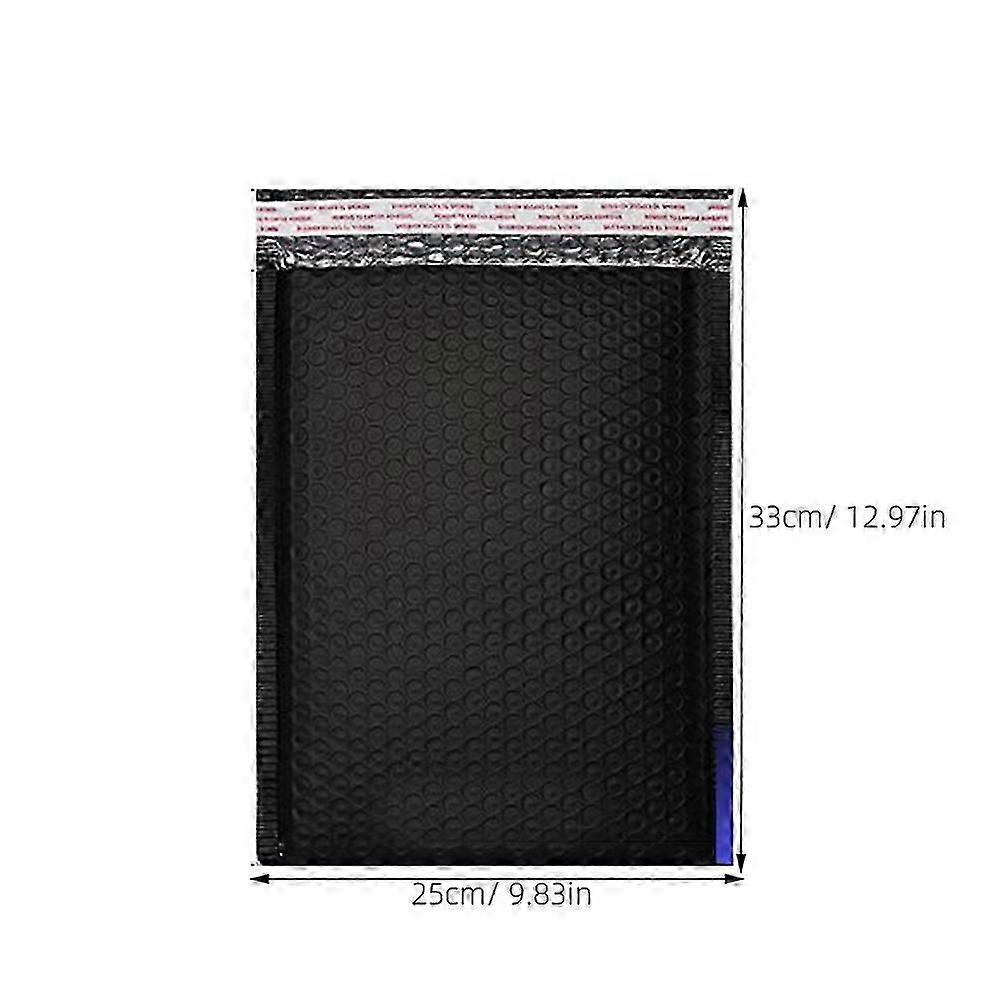 Bubble Pouch Packaging Bag Shockproof for Storage Use 25Pcs Black Protective