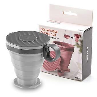 Foldable silicone cup  220ml perfect for outdoor trips and easy to carry