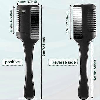 Pente de navalha Pente de cabelo mais fino Pente de barbear Pente de barbear Corte de cabelo Pente de navalha Pente de cabeleireiro dupla face Ferramenta de pente de barbear para corte de cabelo e pente