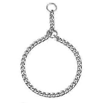 A 4.0mm x 60cm Adjustable Solid Steel Metal Snake Choke Chain for Dog Training Collar.