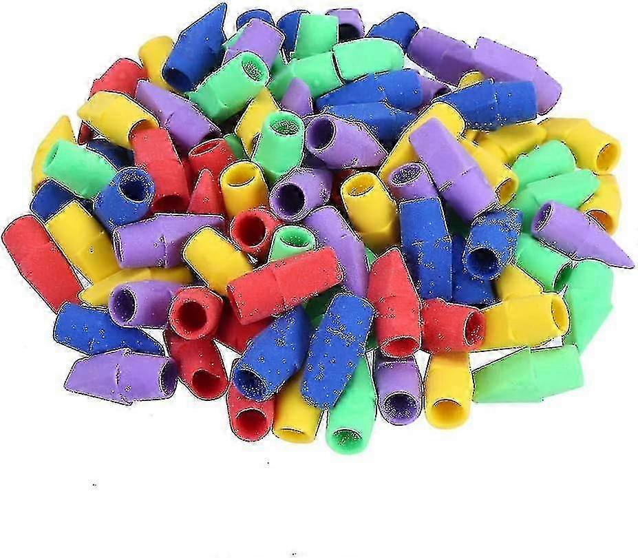 100pcs Compact Pencil Top Erasers