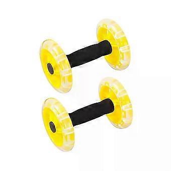 Professional Lightweight Fitness Wheel compatible with Building Calorie Burning Equipment Non Slip Handles Dual Wheels Design Tummy Control