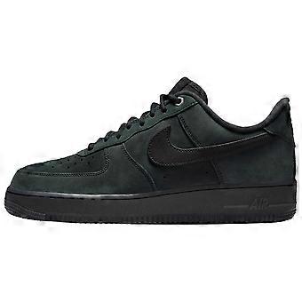 Chaussures de skate basses Nike Air Force 1 en cuir de vachette, respirantes et dotées d'un amorti optimal, pour homme, noires, CJ9179-001