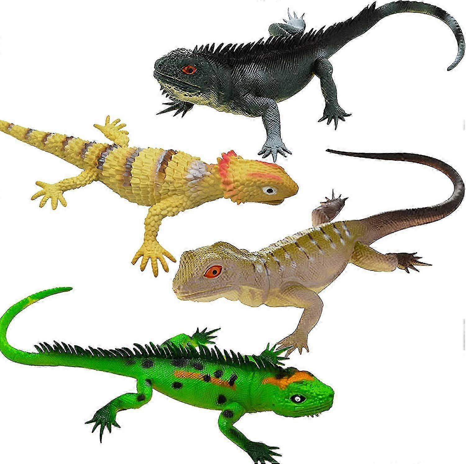 Squeaky Stretch Lizard Toy 4 Pack