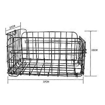 Black Foldable Bicycle Storage Basket for Bike Rear Use