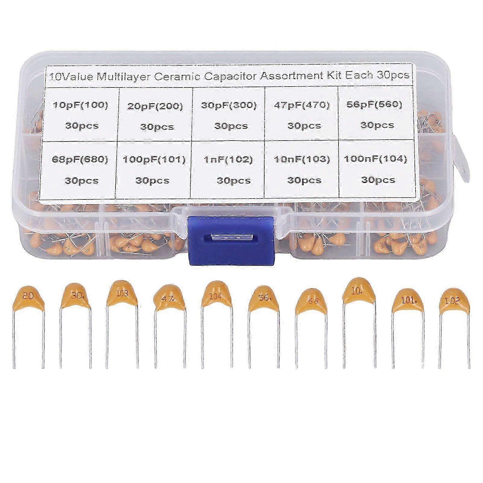 300PCS Stable Ceramic Chip Cap Kit