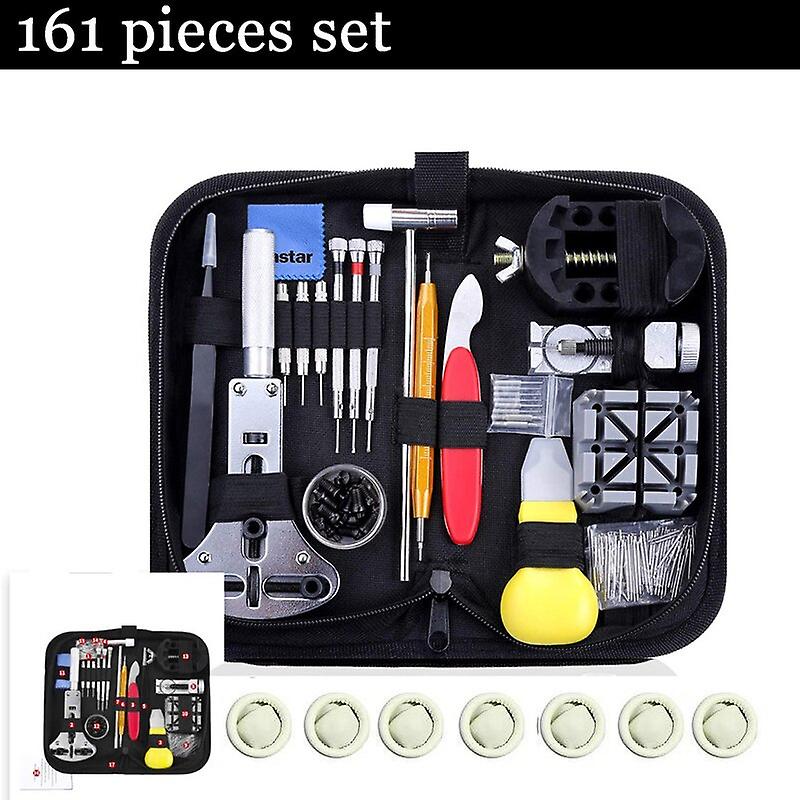 Watch Repair Tool Kit Watch Link Pin Remover Shell Opener Spring Bar Remover Watch Battery Replacement Strap Needle Set 161pcs