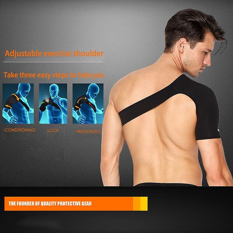 Sport Fitness Adjustable Pressure Shoulder Pad Belt Exercise Bowling Weightlifting Protector Pauldron Spaulders Protective Gear-