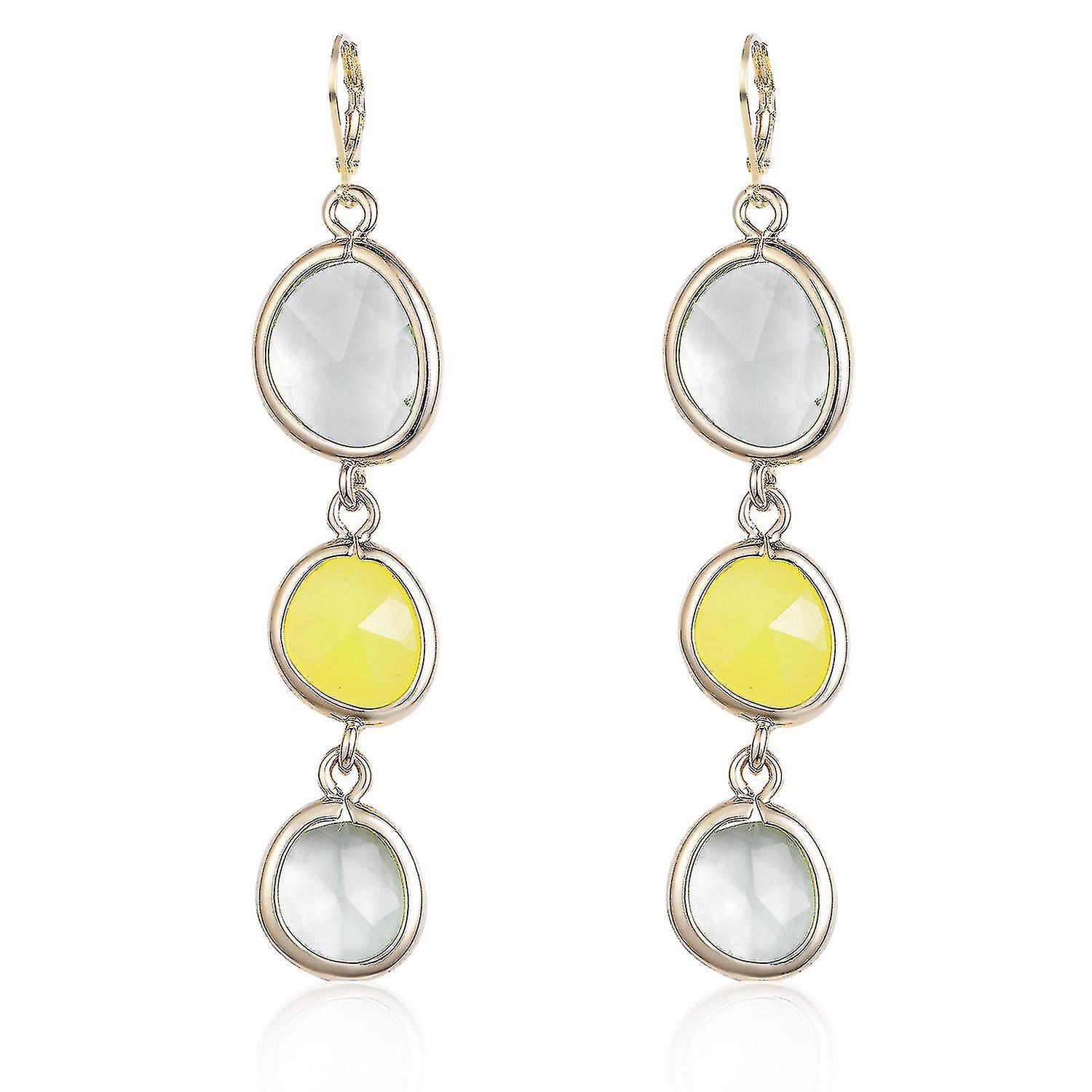 New New Triple Pink Quartz Dangle Earrings