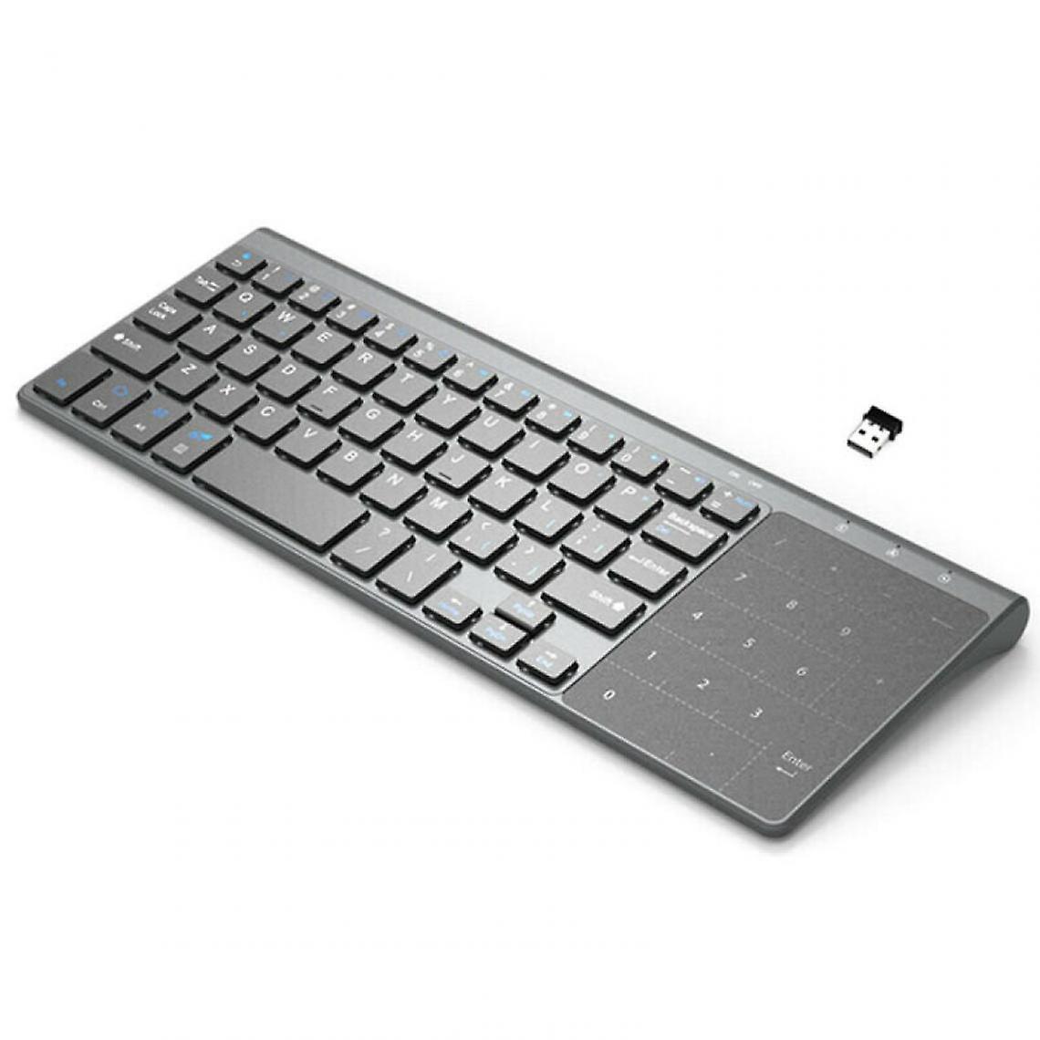 2.4g Wireless 59 Keys Mini Touch Keyboard With Touchpad For Pc Computer Desktop
