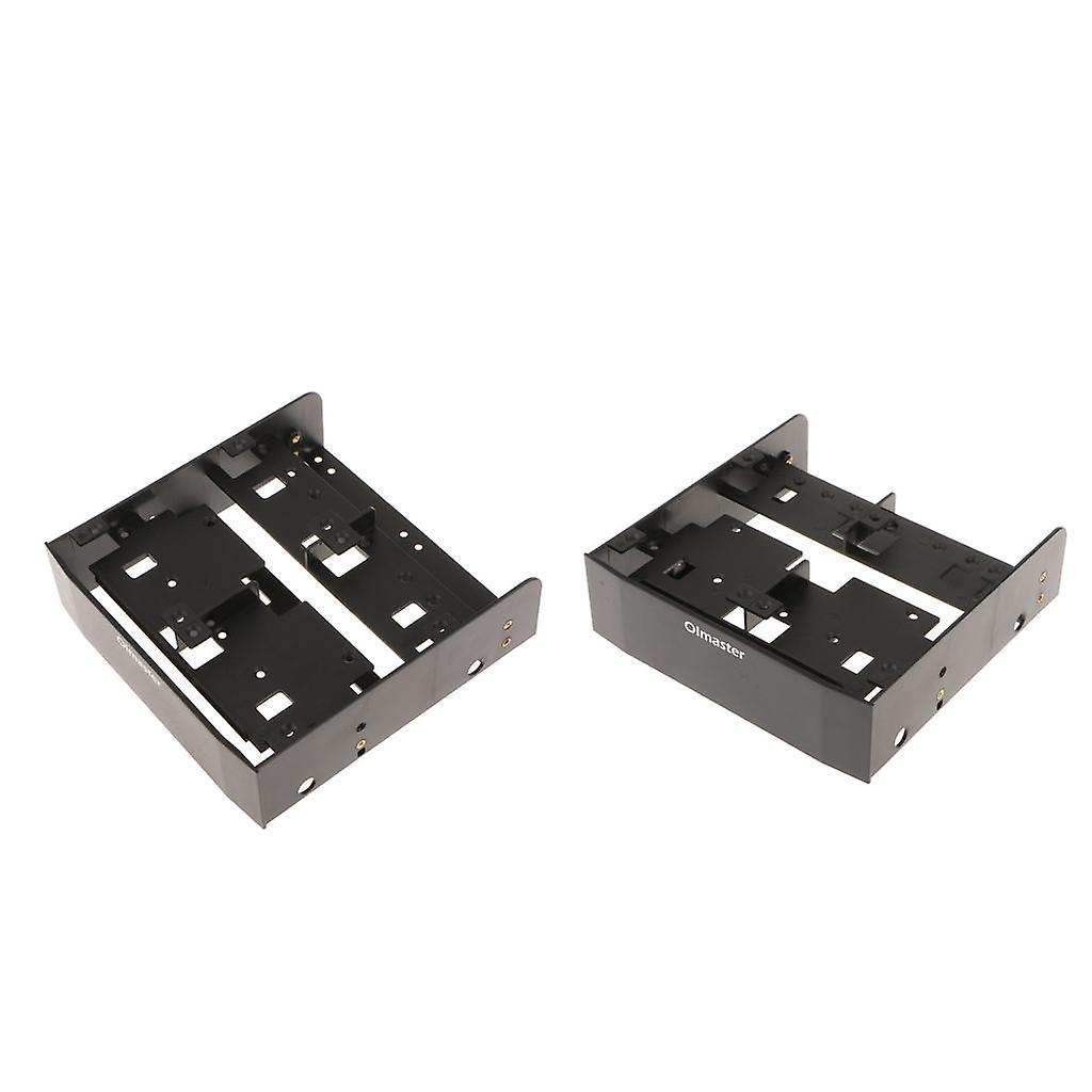 2pcs Plastic Multi-use 5.25in Drive to 2.5/3.5in Front Bracket Kit Adapter