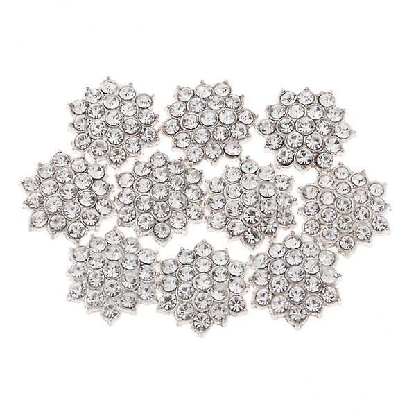 2x10pcs Alloy Crystal Beads Embellishments C