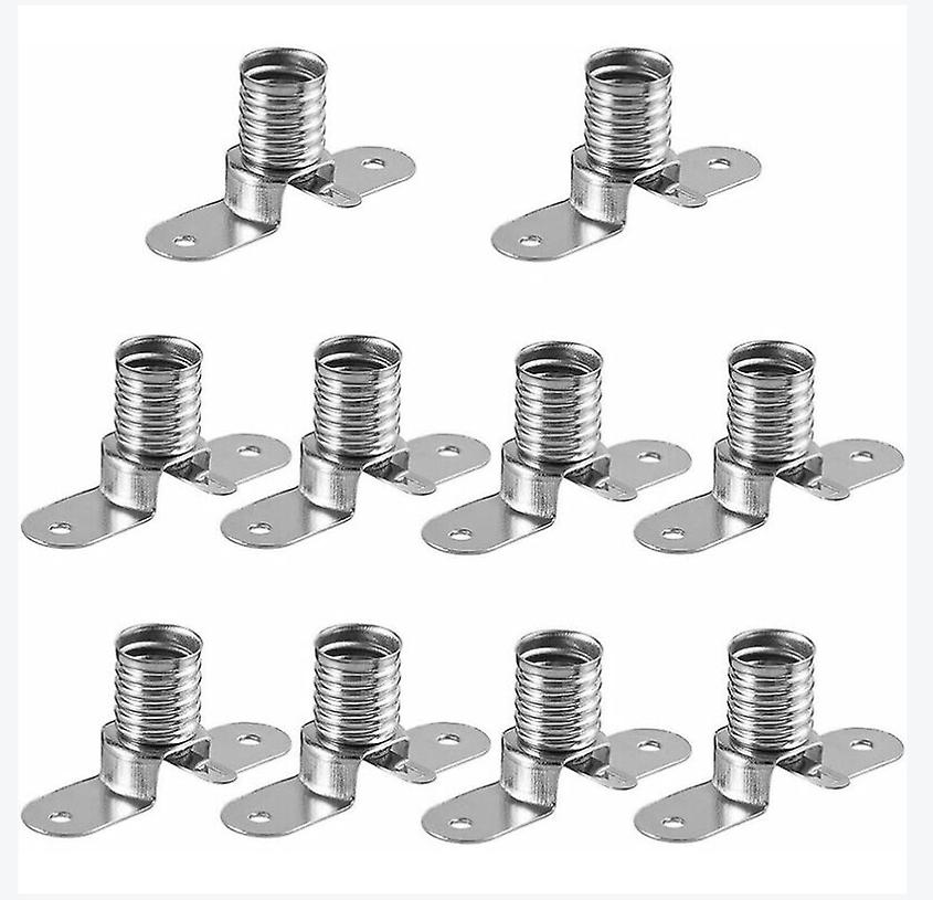 E10 Light Bulbs LED Lamps Socket Base, 10pcs Mounting Bulb Holders