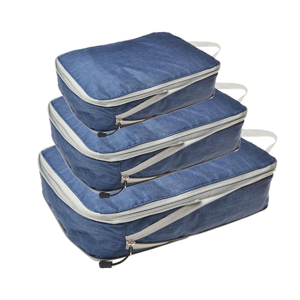 3Pcs Travel Storage Bag with Handle and Zipper Cosmetic Storage