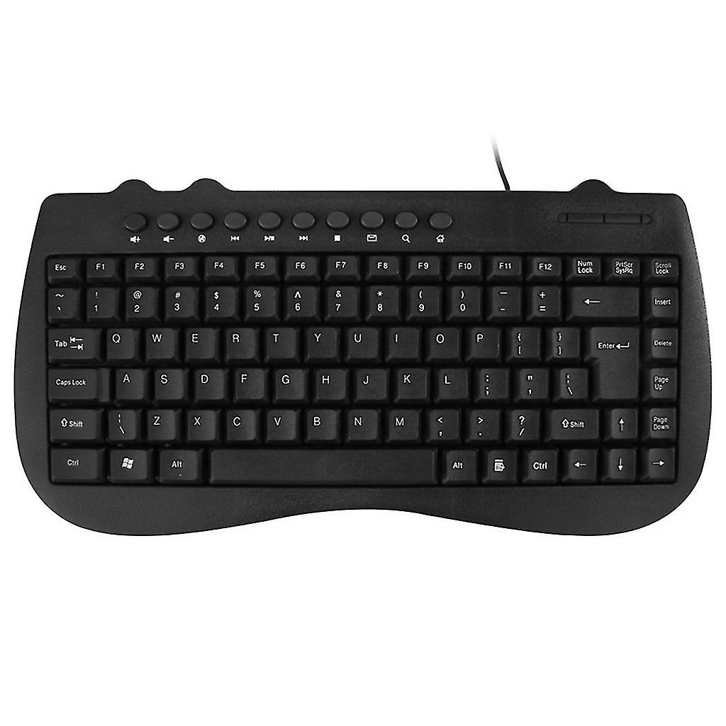 Usb Mini Slim Wired 85 Keys Small Thin Compact Keyboard Compatible With Desktop Laptop
