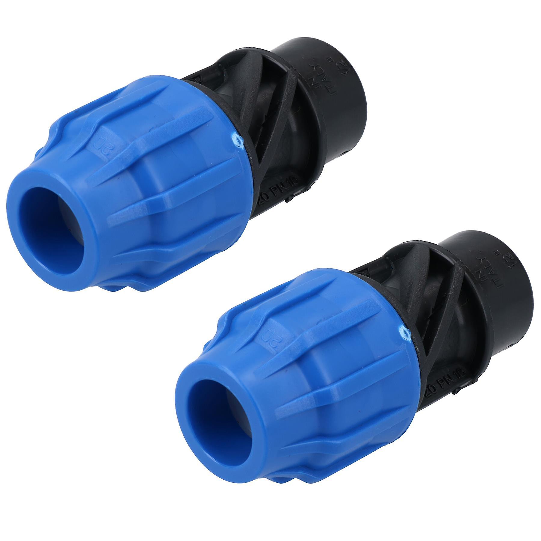 20mm x 1/2" MDPE Female Adapter Compression Coupling Fitting Water Pipe 2PK
