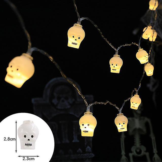 Halloween Led Lamp String Pumpkin Skull Head Eyeball Light String Trick Or Treat Hanging Lantern Happy Halloween Day Party Decor