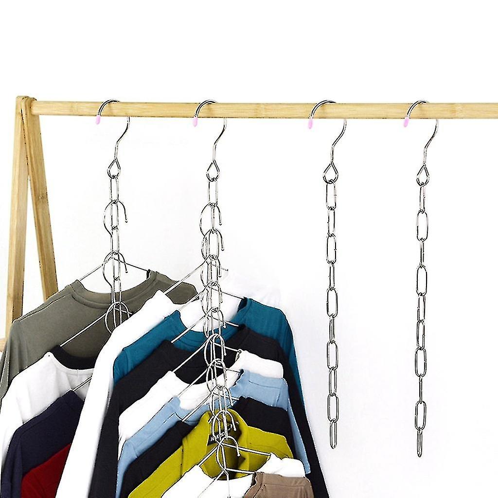 Home Hangers Chains Wardrobe Closet Organizer Clothes Rack Storage ...