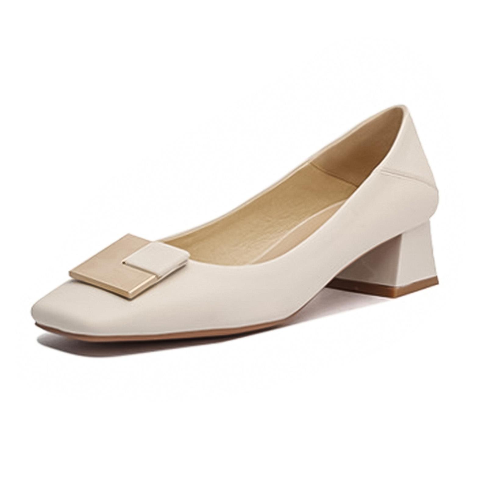 Square-Head High Heel Shoe Comfortable Sweat-absorb Design Shoes for Indoors