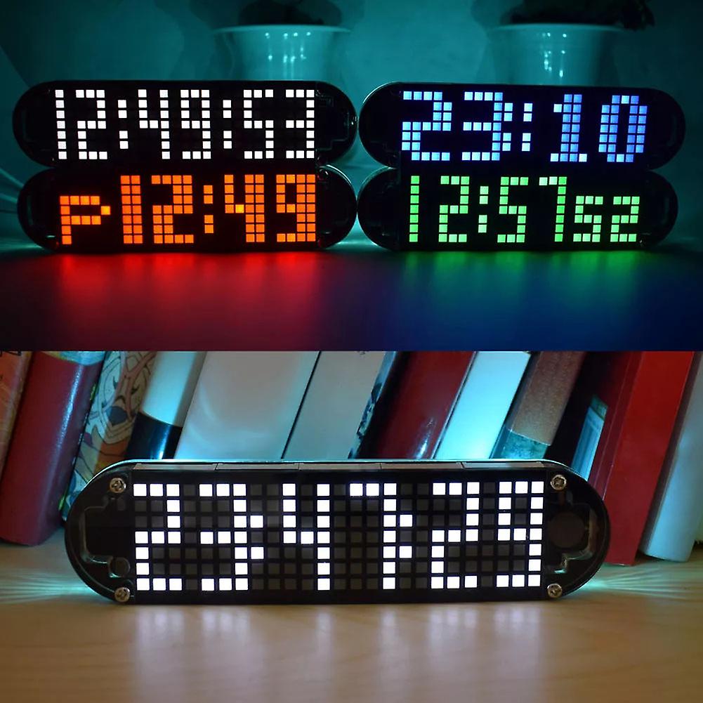 High Accuracy Multifunction LED Dot Matrix Animation Effects Clock DIY Kit
