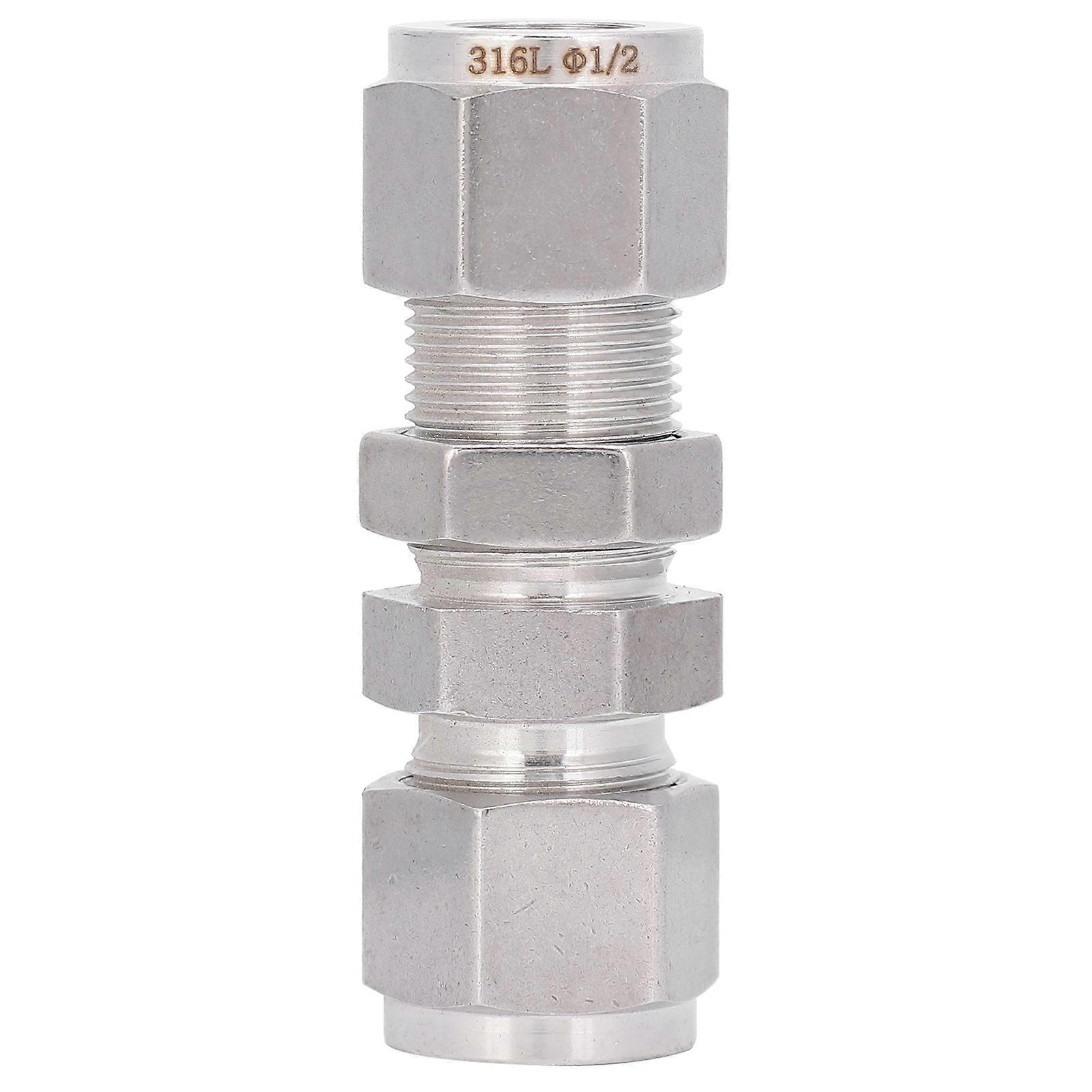 316 Stainless Steel Double Ferrule Compression Fitting Bulkhead Connector Accessory