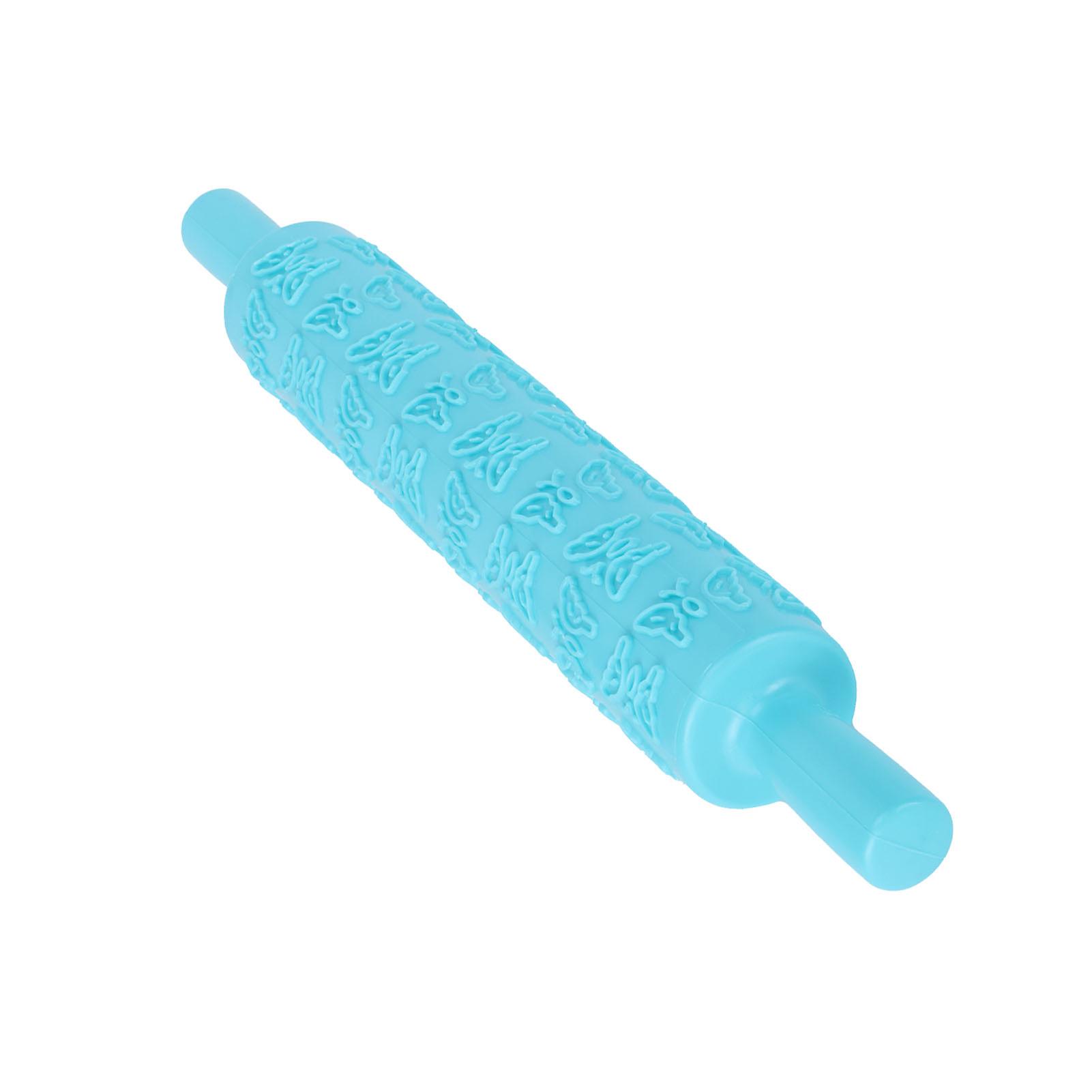 Fondant Rolling Pin Plastic Embossed Roller for Cookies Biscuits Pastry Cake DecorationButterfly