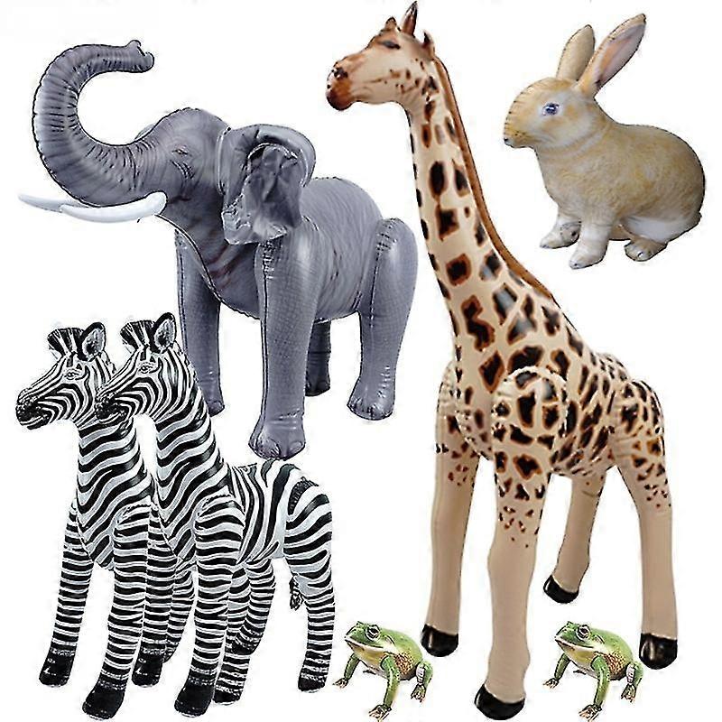 Large Simulation Giraffe Zebra Jungle Animals Inflatable Balloon Elephant Rabbit Frog Woodland Safar