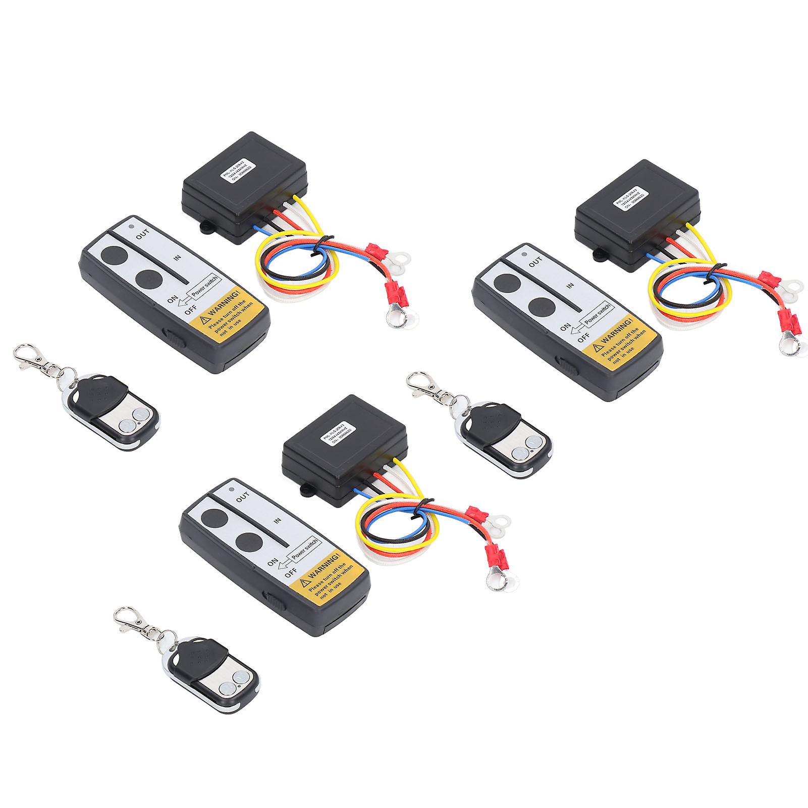 3 Stück Universal Wireless Winde Fernbedienung Elektrische Winde Controller mit 3 Empfängern 3 Fernbedienungsschlüssel
