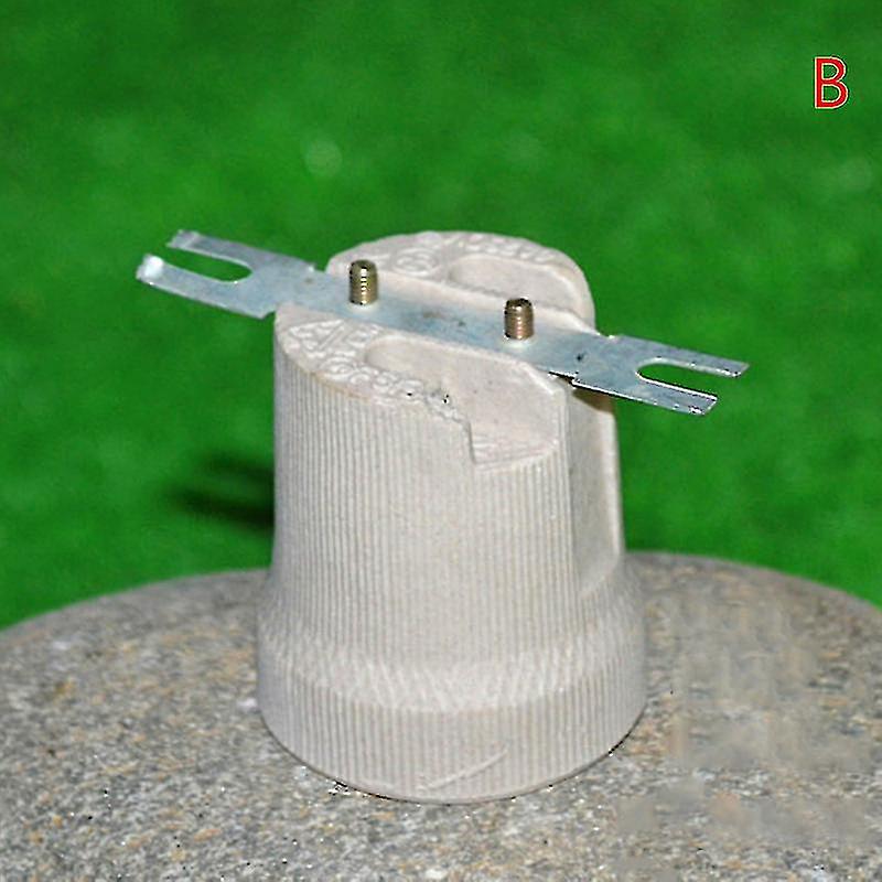 E27 Ceramic Screw Base High Temperature Resist Socket Light Bulb Holder Adapter-hy