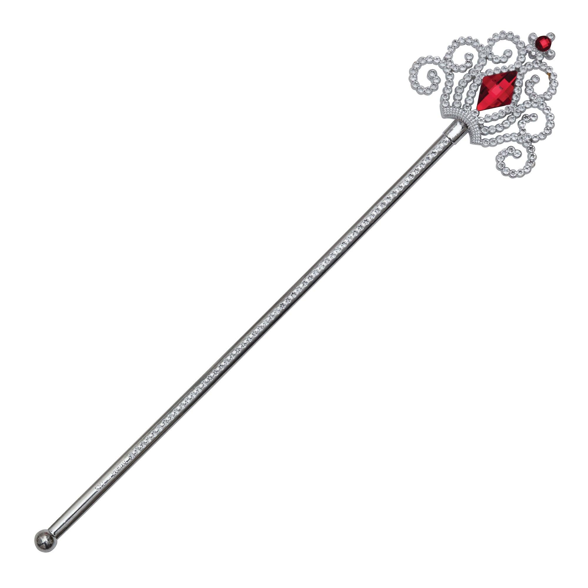 Silver Wand With Red Stones Ba2128
