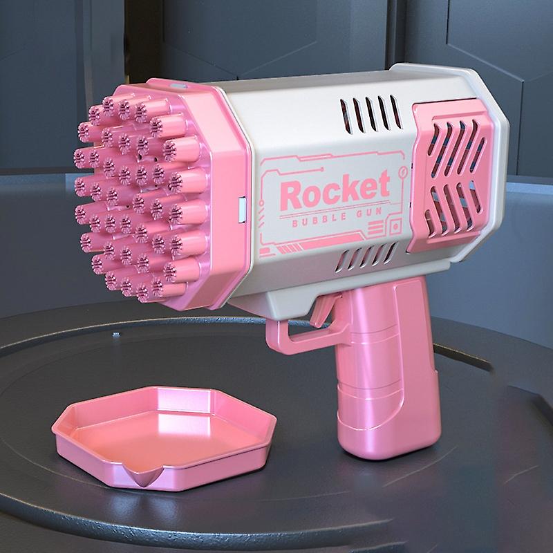 40 hole handheld fully automatic space light bubble machine electric children s toys without battery