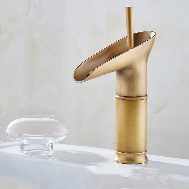 Basin Faucet, Bathroom Waterfall Mixer, Hot and Cold Adjustable Basin Mixer, Chrome Plated Brass (B