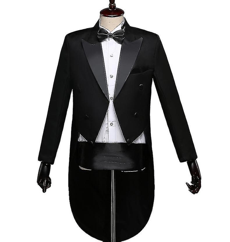 الرجال Tailcoat توكسيدو بدلة مجموعة السراويل ، الرجال بدلة البدلة التوكسيدو مع ربطة عنق