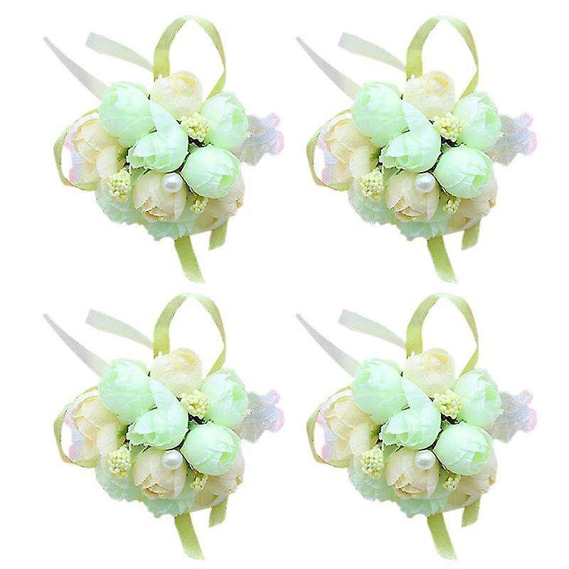 4pcs Wedding Wrist Flower