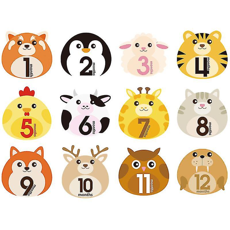 12sheets Baby Monthly Stickers