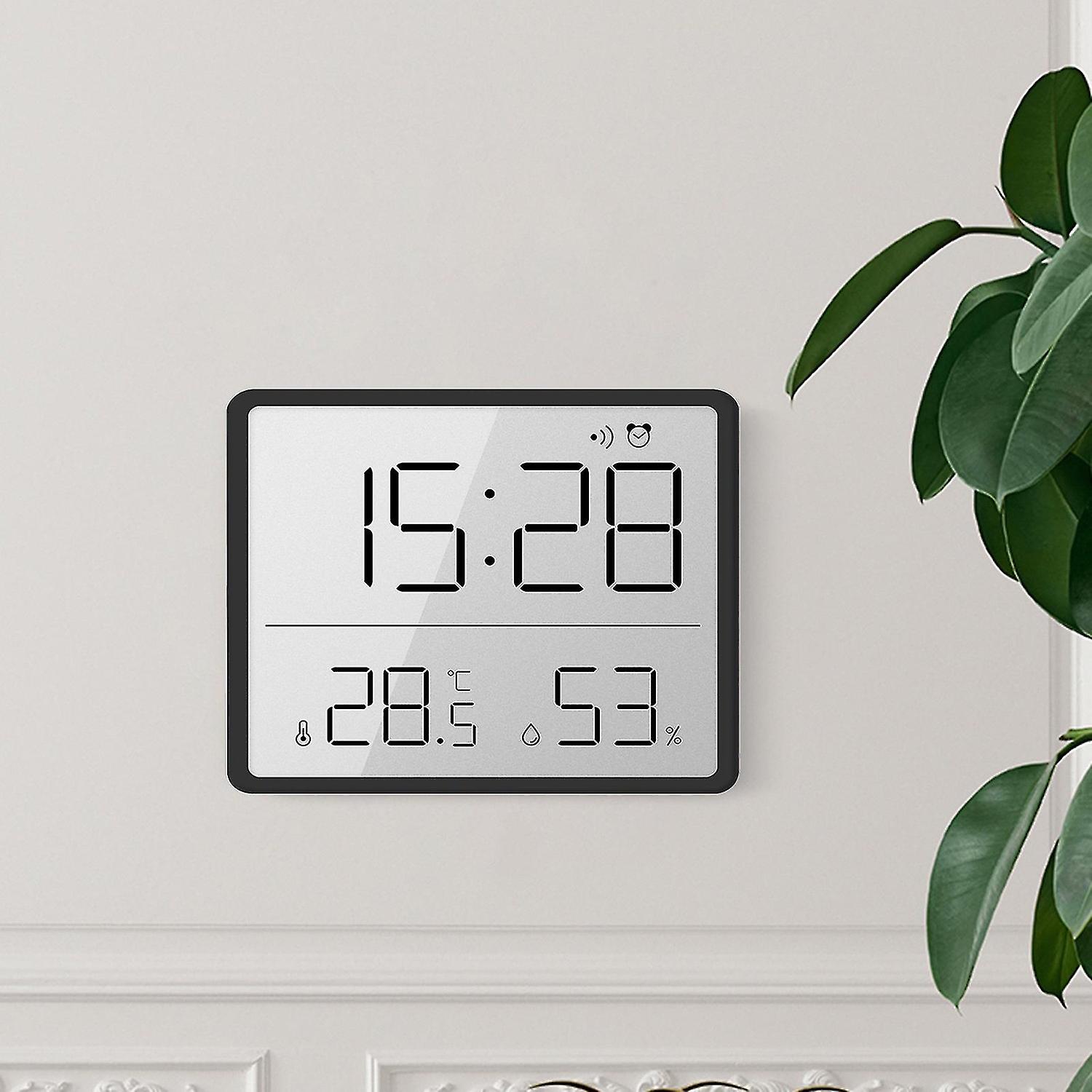 Slim Lcd Screen Electronic Digital Clock Can Be Hung On The Wall Back With Magnetic Suction Can Be H