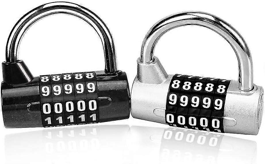 Padlock, Code Padlock, With 5 Digit Padlock, 2 Pieces Code Padlock, Combination Padlock