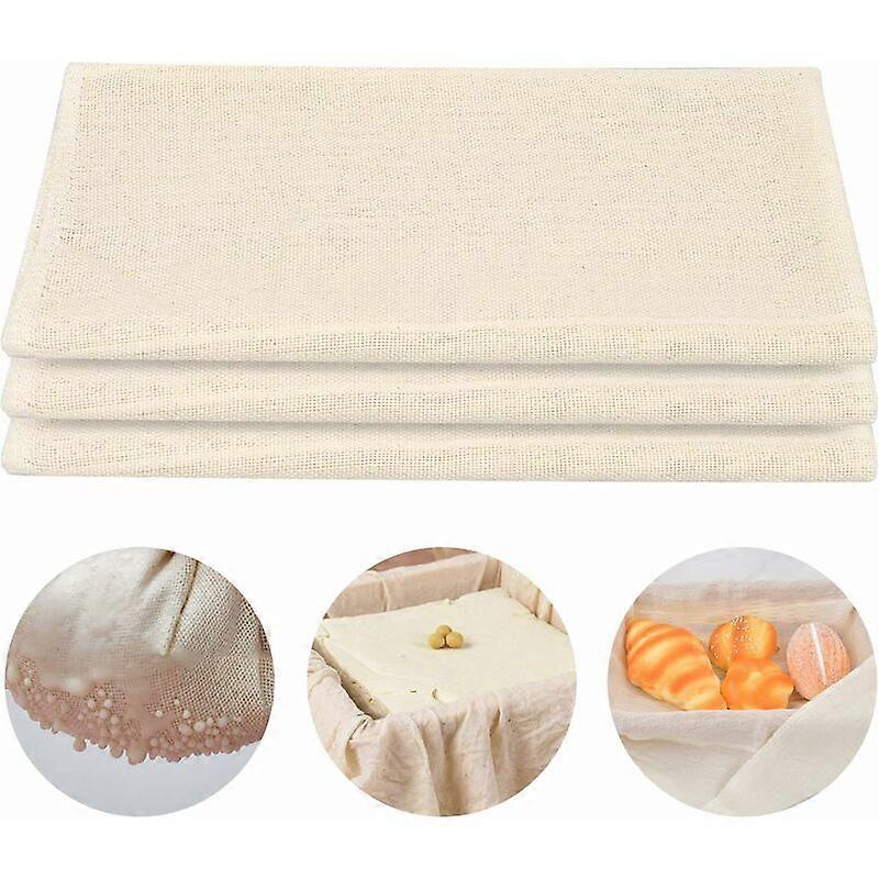 4 Pieces Muslin Cloths, Unbleached Cheesecloth, Reusable Cheese Cloth, Soft Square Cloth Cloth for Food Yogurt Juice Wine Filtering Draining Baking (5