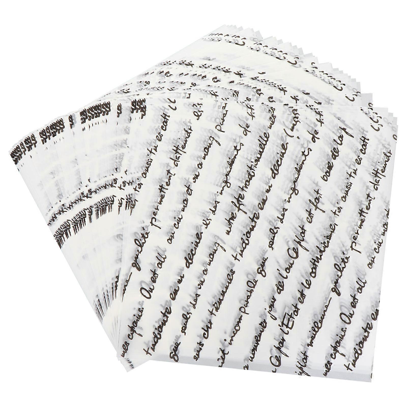 50 Sheets Exquisite Burger Paper Creative Plate Paper Waterproof Wrapping Paper