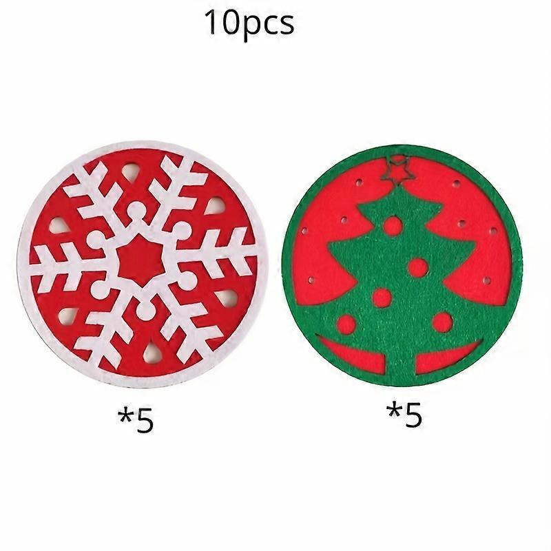 10pcs, Χριστουγεννιάτικα σουβέρ, Διακόσμηση ξενοδοχείου, Διακόσμηση εστιατορίου, Επιτραπέζια σκεύη σπιτιού, Χαλάκι καφέ, Σουβέρ κρασιού, Σουβέρ από τσόχα